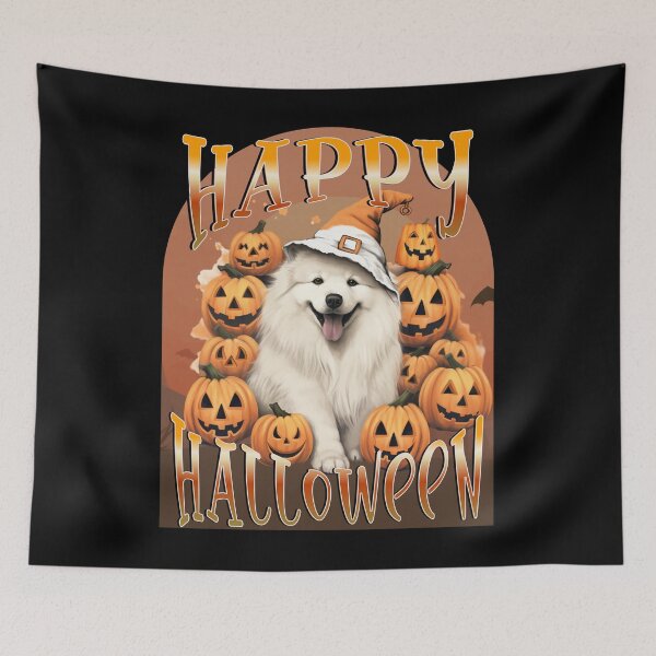Item preview, Happy Halloween Vintage Samoyed designed and sold by Vindbult.