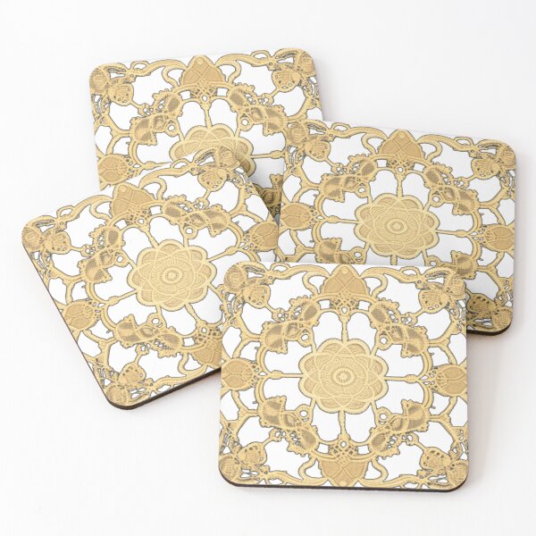 Item preview, Gold lace pattern  designed and sold by Roxburylane.