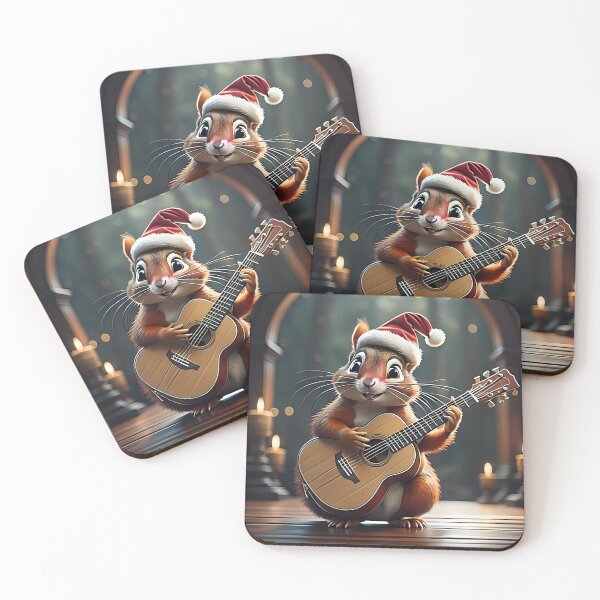 Item preview, Christmas mouse playing guitar designed and sold by Meandmyshop.