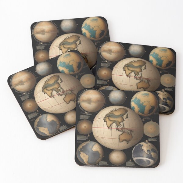 Item preview, Vintage globe world map poster  designed and sold by Roxburylane.