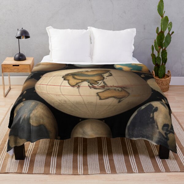 Item preview, Vintage globe world map poster designed and sold by Roxburylane.