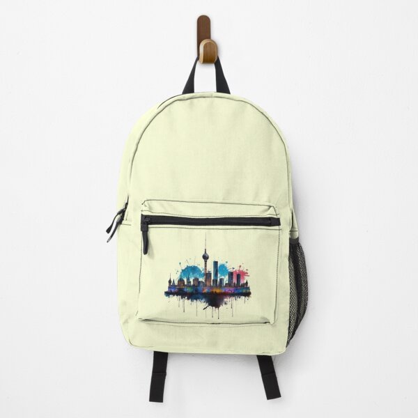 Item preview, Berlin skyline watercolor colorful designed and sold by Ecmoprints.