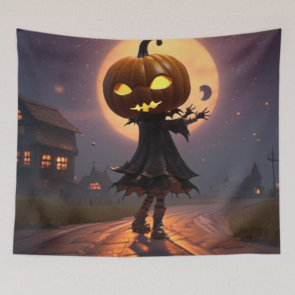 Item preview, chibi Halloween Pumpkin in the moonlight designed and sold by Talpha.