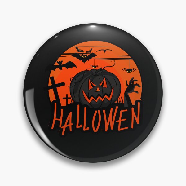 Item preview, Happy Halloween Scary Pumpkin Bats and Spiders designed and sold by FreeMind-Design.