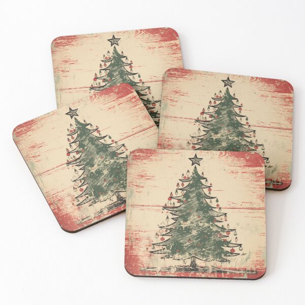 Item preview, Vintage Christmas Tree Art designed and sold by tomorrowsart.