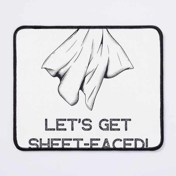Item preview, Halloween ''Lets Get Sheet-Faced'' Funny Vintage Ghost Design T-Shirt designed and sold by TextileTrendz.