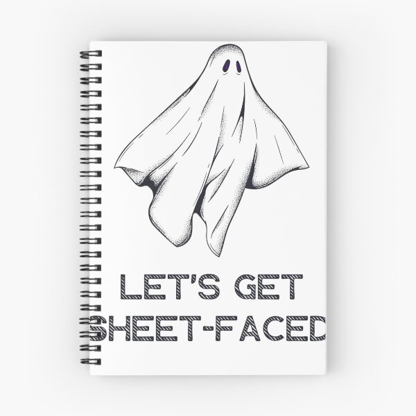 Item preview, Halloween ''Lets Get Sheet-Faced'' Funny Vintage Ghost Design T-Shirt designed and sold by TextileTrendz.