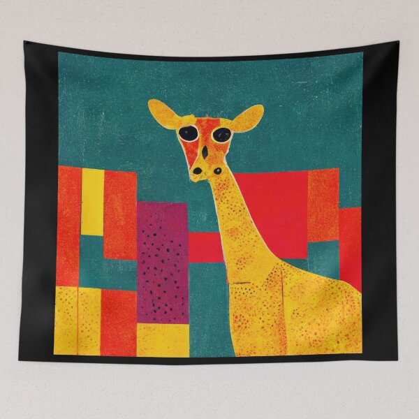 Item preview, Simplistic & Minimalistic African Giraffe Art Collection designed and sold by ArtificialGenes.