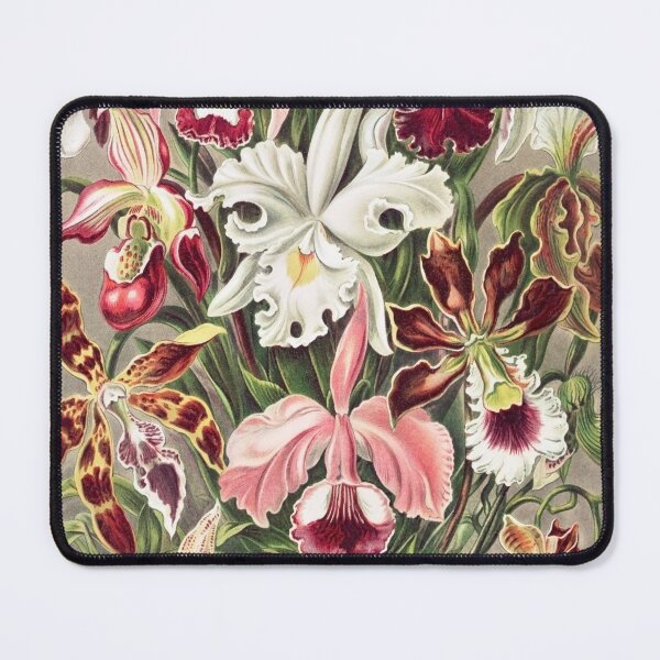 Item preview, orchideae denusblumen ernst haeckel 1904, mouse pad, covor pillow, mug, blanket, phone case designed and sold by Suzana Djordjevic.