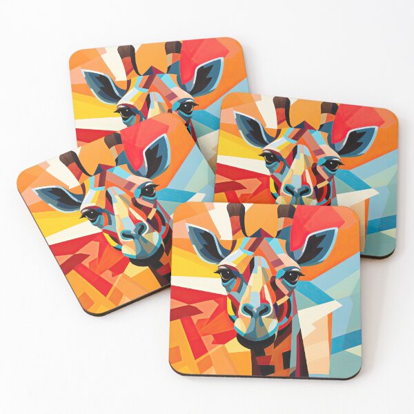Item preview, Simplistic & Minimalistic African Giraffe Art Collection designed and sold by ArtificialGenes.
