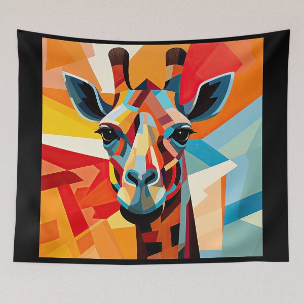 Item preview, Simplistic & Minimalistic African Giraffe Art Collection designed and sold by ArtificialGenes.