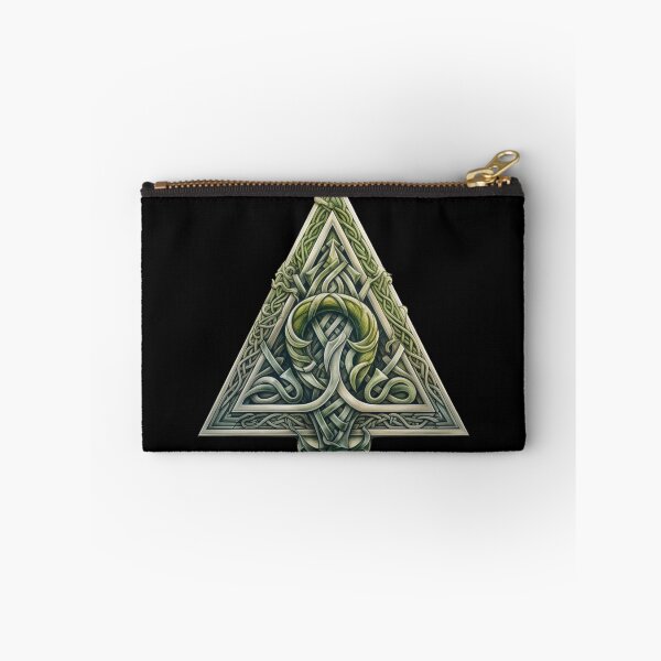 Item preview, Norse Mythology Symbol Triangle Floral Wooden designed and sold by Nightarcade.