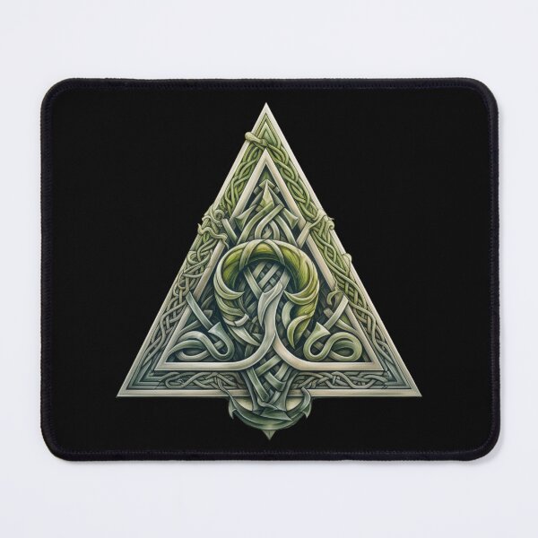 Item preview, Norse Mythology Symbol Triangle Floral Wooden designed and sold by Nightarcade.