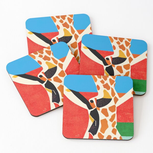 Item preview, Simplistic & Minimalistic African Giraffe Art Collection designed and sold by ArtificialGenes.