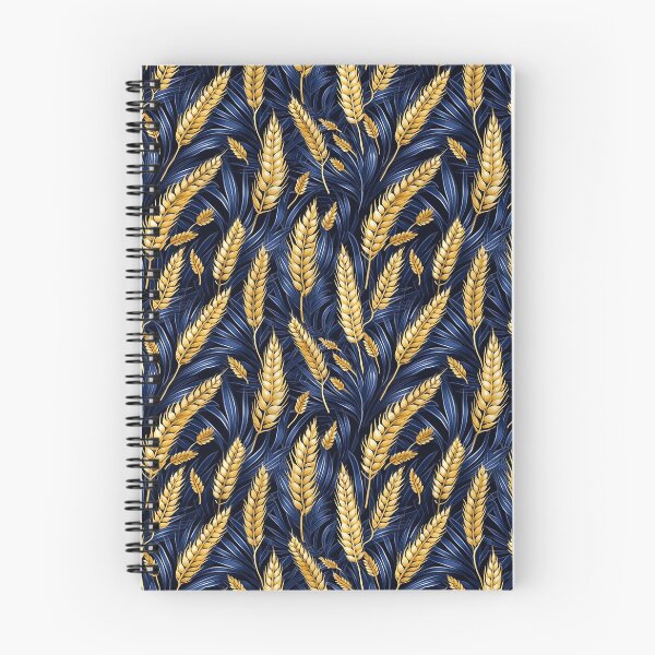 Item preview, Golden and Blue Wheat Pattern designed and sold by TileTrends.