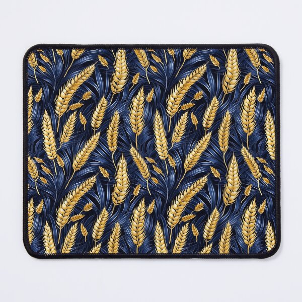 Item preview, Golden and Blue Wheat Pattern designed and sold by TileTrends.