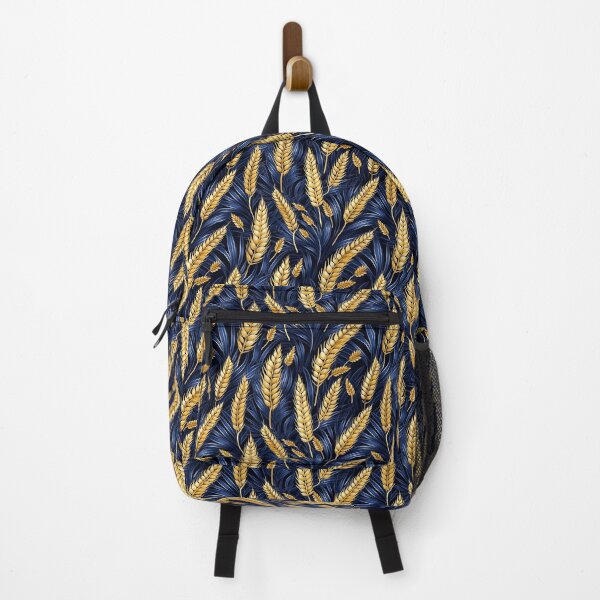 Item preview, Golden and Blue Wheat Pattern designed and sold by TileTrends.