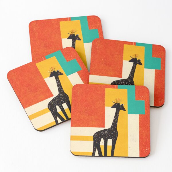 Item preview, Simplistic & Minimalistic African Giraffe Art Collection designed and sold by ArtificialGenes.