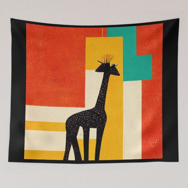 Item preview, Simplistic & Minimalistic African Giraffe Art Collection designed and sold by ArtificialGenes.