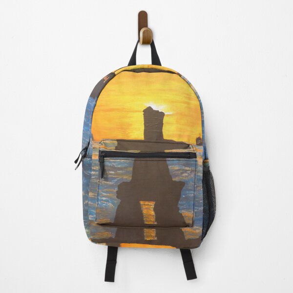 Item preview, Inukshuk at Sunset on the Pacific Ocean designed and sold by ElaineFogelArt.