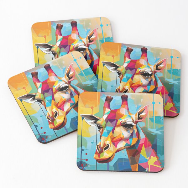 Item preview, Simplistic & Minimalistic African Giraffe Art Collection designed and sold by ArtificialGenes.