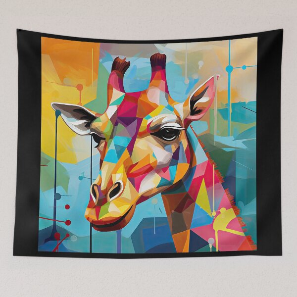 Item preview, Simplistic & Minimalistic African Giraffe Art Collection designed and sold by ArtificialGenes.