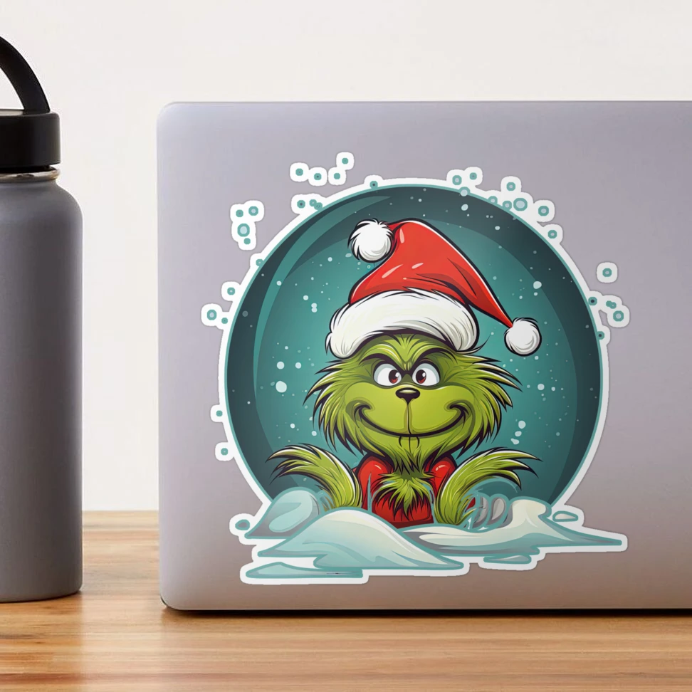 Grinch you're A Mean One Holiday Glossy Waterproof Vinyl Sticker