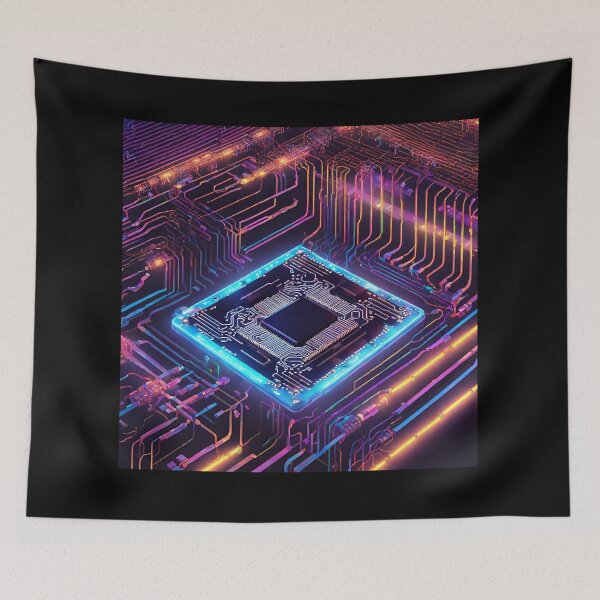 Item preview, Colorful computer microchip designed and sold by jakubooo.