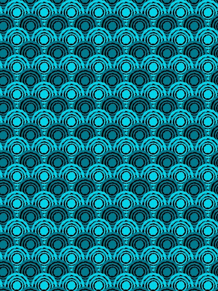 Thumbnail 5 of 5, A-Line Dress, Circle Pattern Wave Simple Stylized designed and sold by TurtleShellShop.