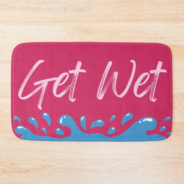 Item preview, Get Wet Water Splash Bright Pink Script designed and sold by Sunshine-Dreams.