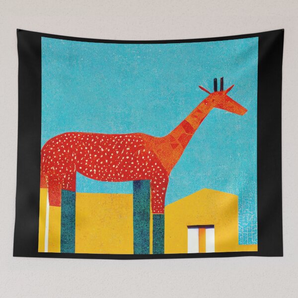 Item preview, Simplistic & Minimalistic African Giraffe Art Collection designed and sold by ArtificialGenes.