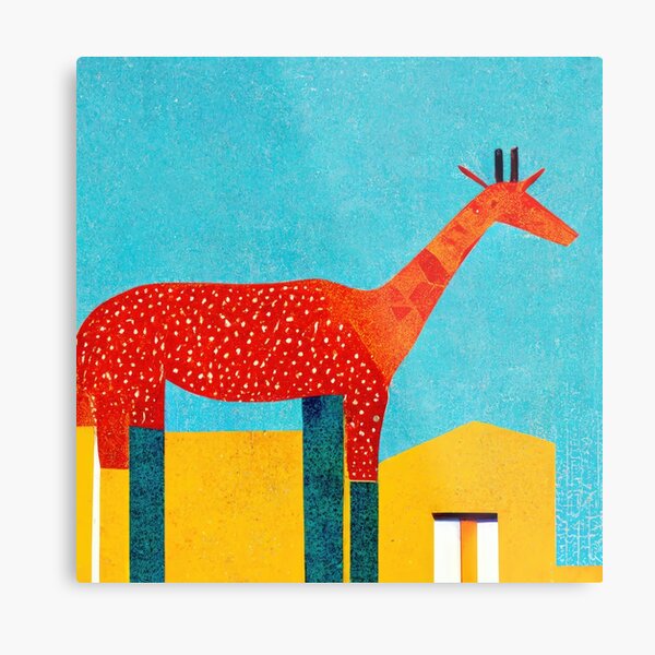 Item preview, Simplistic & Minimalistic African Giraffe Art Collection designed and sold by ArtificialGenes.