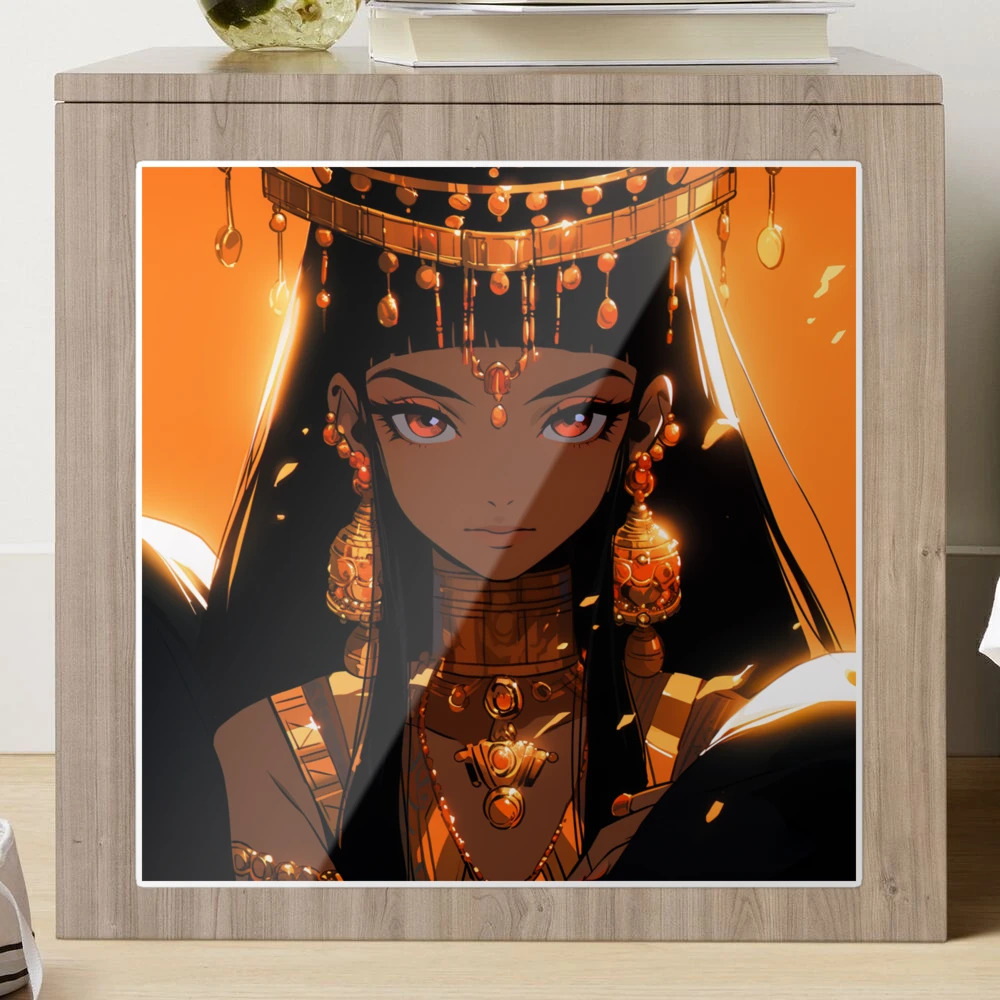 Cool Orange Ancient Egyptian Anime Girl