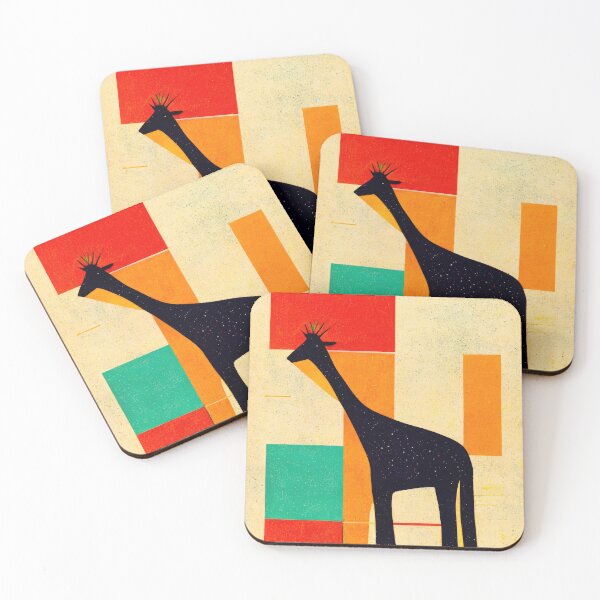 Item preview, Simplistic & Minimalistic African Giraffe Art Collection designed and sold by ArtificialGenes.
