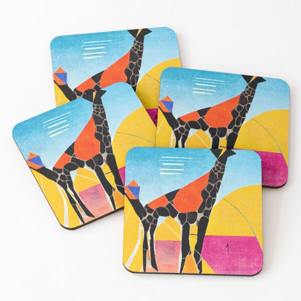 Item preview, Simplistic & Minimalistic African Giraffe Art Collection designed and sold by ArtificialGenes.
