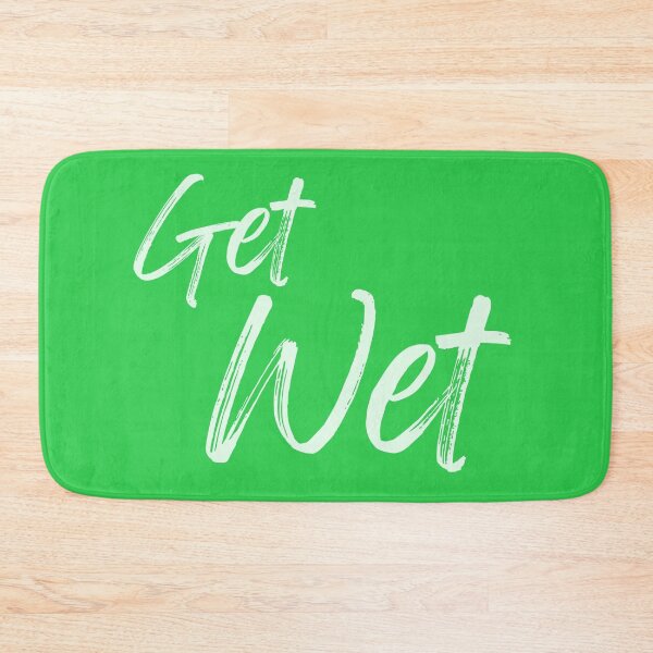 Item preview, Get Wet Bright Lime Green Script designed and sold by Sunshine-Dreams.