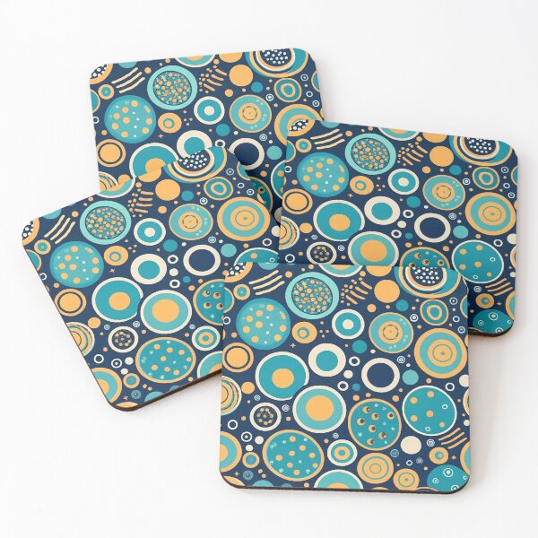 Item preview, Abstract Bubble Pattern Blue and Orange designed and sold by PMCreative.