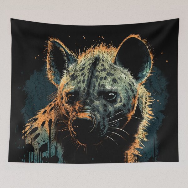 Item preview, A Hyena / Hyaena - Street Art Vintage Distressed Wildlife designed and sold by GVRDesign.