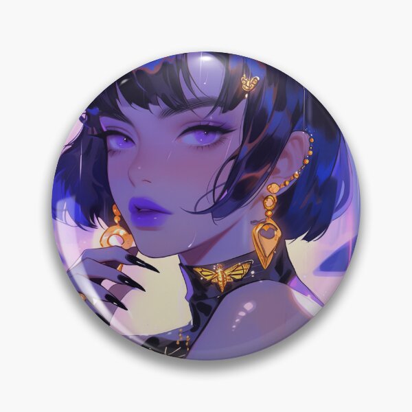 Item preview, Cool Purple Rainy Night Anime Girl designed and sold by bubblegoth.