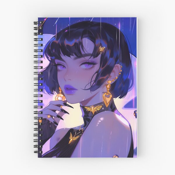 Item preview, Cool Purple Rainy Night Anime Girl designed and sold by bubblegoth.