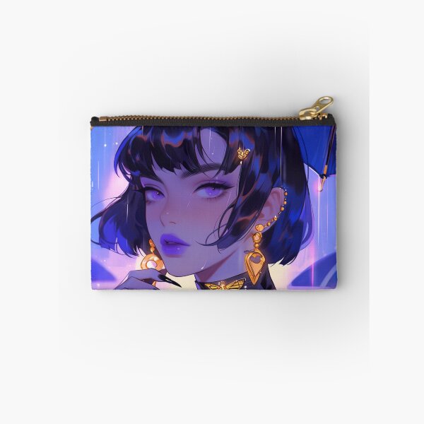 Item preview, Cool Purple Rainy Night Anime Girl designed and sold by bubblegoth.