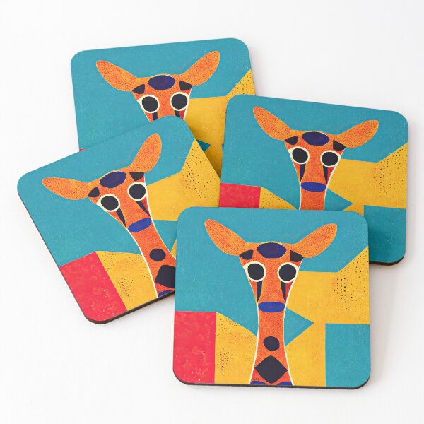 Item preview, Simplistic & Minimalistic African Giraffe Art Collection designed and sold by ArtificialGenes.