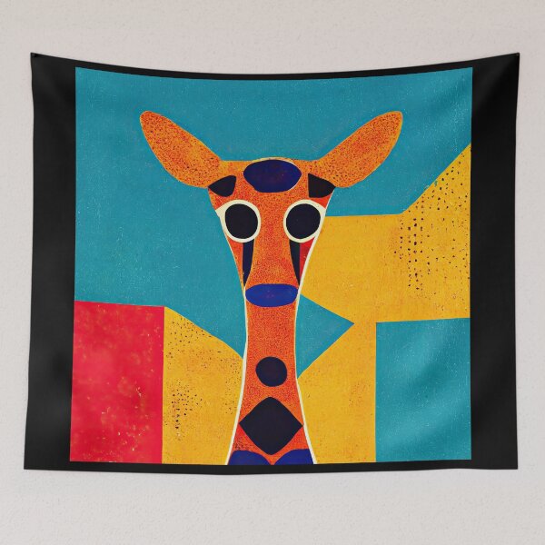 Item preview, Simplistic & Minimalistic African Giraffe Art Collection designed and sold by ArtificialGenes.