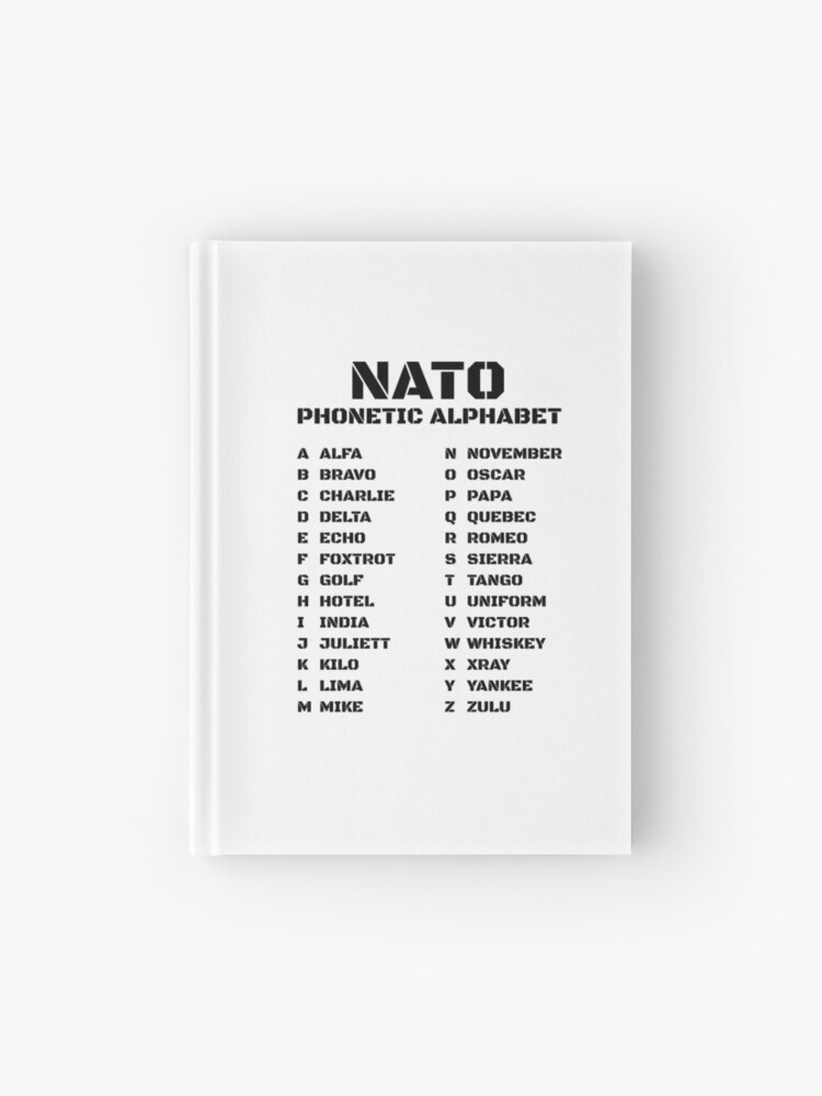 NATO Phonetic Alphabet &quot; Journal for Sale by AnnSign | Redbubble