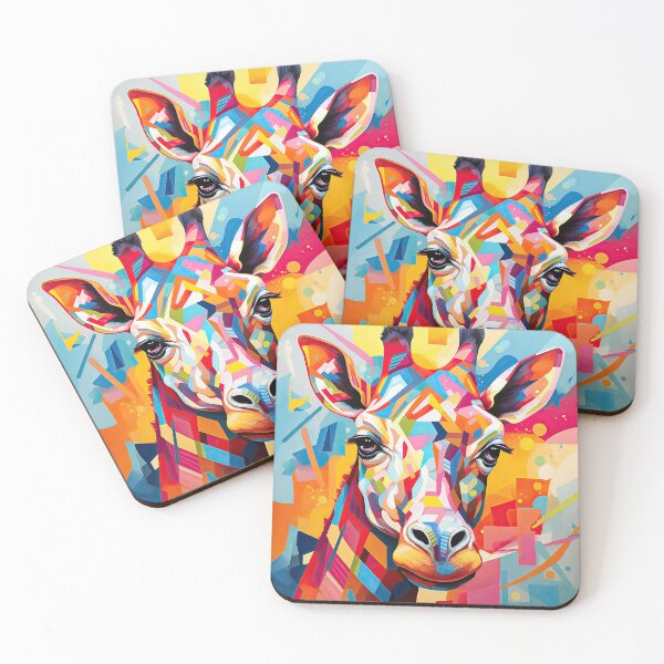 Item preview, Simplistic & Minimalistic African Giraffe Art Collection designed and sold by ArtificialGenes.