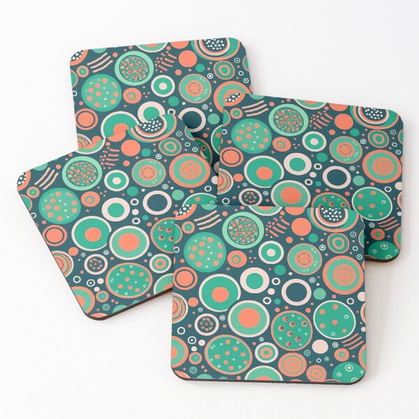 Item preview, Abstract Bubble Pattern Green and Orange designed and sold by PMCreative.