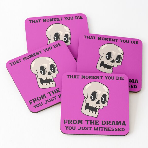 Item preview, “That Moment You Die From The Drama You Just Witnessed” Pleasantly Surprised Skull designed and sold by TickleSharkDsg.