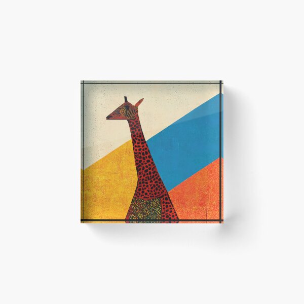 Item preview, Simplistic & Minimalistic African Giraffe Art Collection designed and sold by ArtificialGenes.