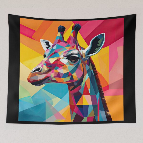 Item preview, Simplistic & Minimalistic African Giraffe Art Collection designed and sold by ArtificialGenes.