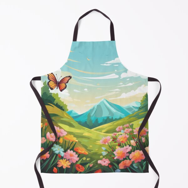 Item preview, Landscape of flowers and butterflies designed and sold by Lesness.